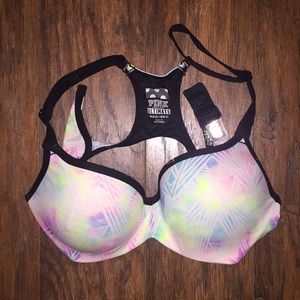Pink Victoria’s Secret push up sports bra
